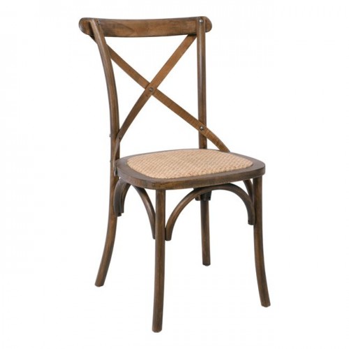 Καρέκλα Καρυδί / Κάθισμα Rattan 48x52x89cm (E-00021167)
